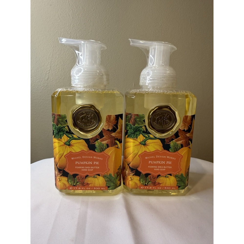 Michel Design Works Foaming Hand Soap 2 Pk Pumpkin Pie Scented 17.8 Fl Oz
